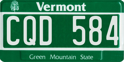VT license plate CQD584