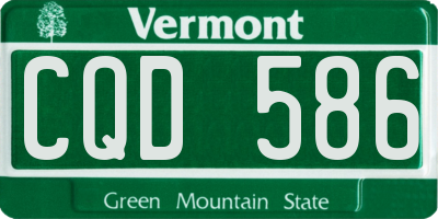 VT license plate CQD586