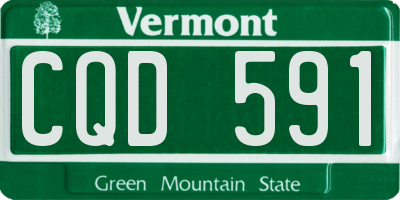 VT license plate CQD591