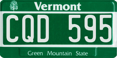 VT license plate CQD595
