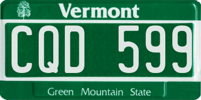 VT license plate CQD599