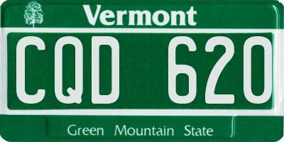 VT license plate CQD620