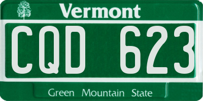 VT license plate CQD623