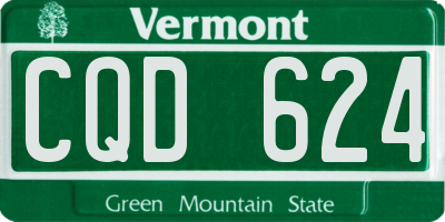 VT license plate CQD624