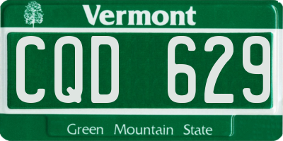 VT license plate CQD629