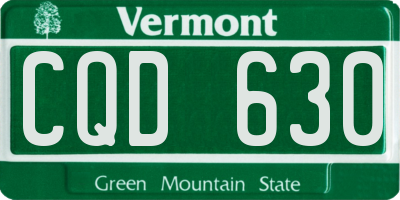 VT license plate CQD630
