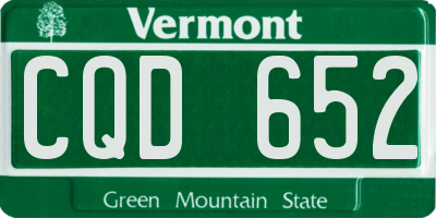 VT license plate CQD652