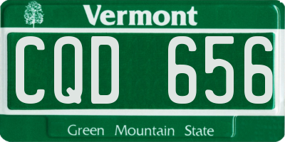 VT license plate CQD656