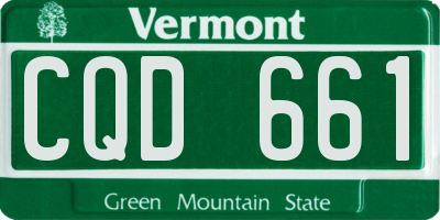 VT license plate CQD661