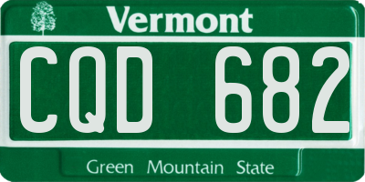 VT license plate CQD682