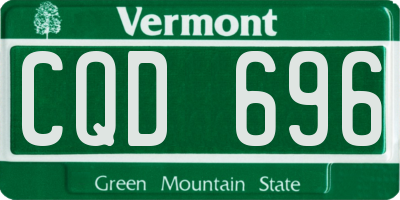 VT license plate CQD696
