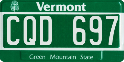 VT license plate CQD697