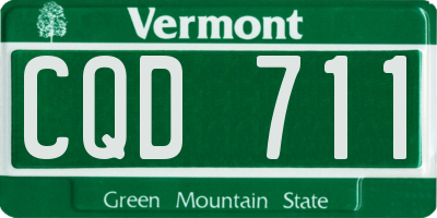 VT license plate CQD711