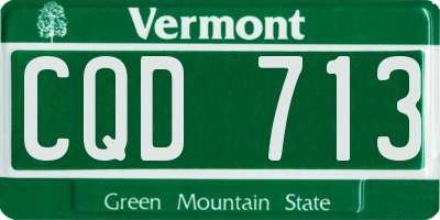 VT license plate CQD713