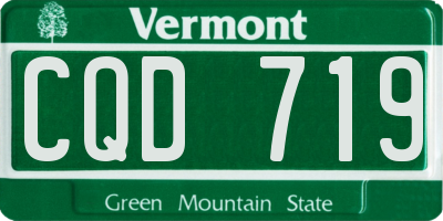 VT license plate CQD719