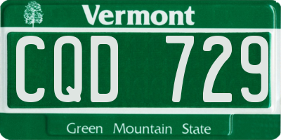 VT license plate CQD729