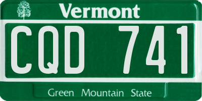 VT license plate CQD741