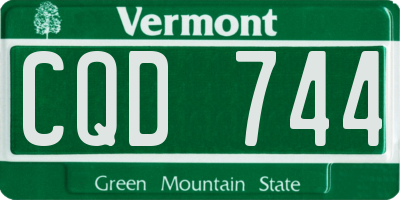 VT license plate CQD744