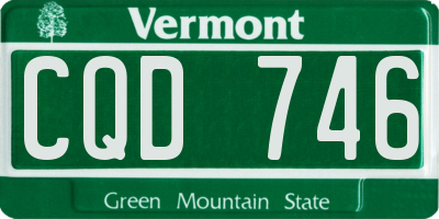 VT license plate CQD746