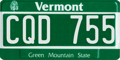 VT license plate CQD755