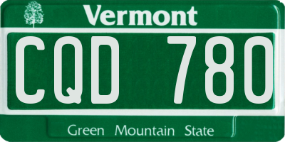 VT license plate CQD780