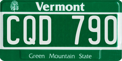 VT license plate CQD790