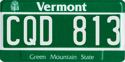 VT license plate CQD813