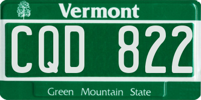 VT license plate CQD822