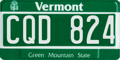 VT license plate CQD824