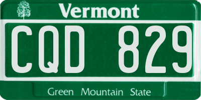 VT license plate CQD829