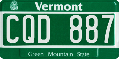 VT license plate CQD887
