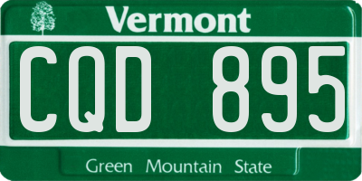VT license plate CQD895
