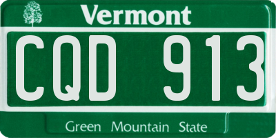 VT license plate CQD913
