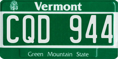 VT license plate CQD944