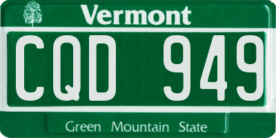 VT license plate CQD949