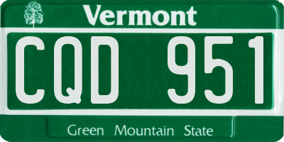 VT license plate CQD951