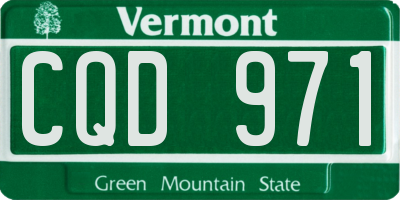 VT license plate CQD971