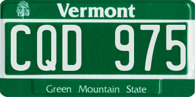 VT license plate CQD975