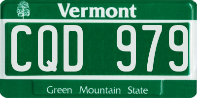 VT license plate CQD979
