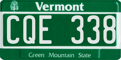 VT license plate CQE338