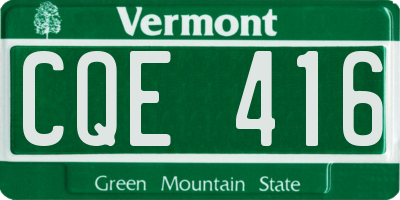 VT license plate CQE416