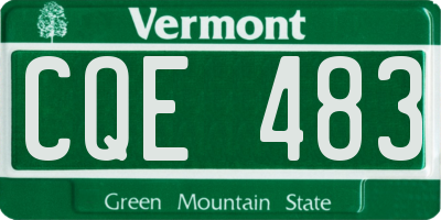 VT license plate CQE483
