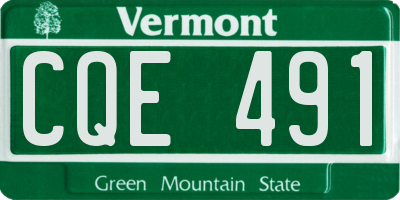 VT license plate CQE491