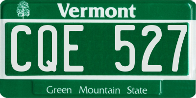 VT license plate CQE527