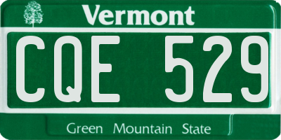 VT license plate CQE529