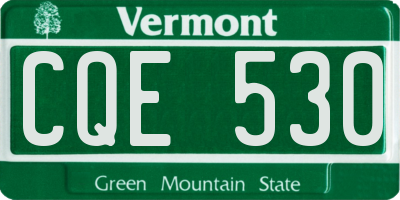 VT license plate CQE530