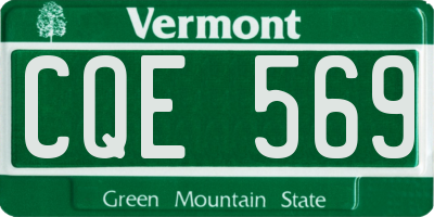 VT license plate CQE569
