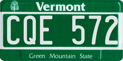 VT license plate CQE572