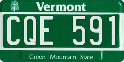 VT license plate CQE591