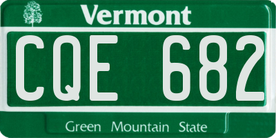 VT license plate CQE682